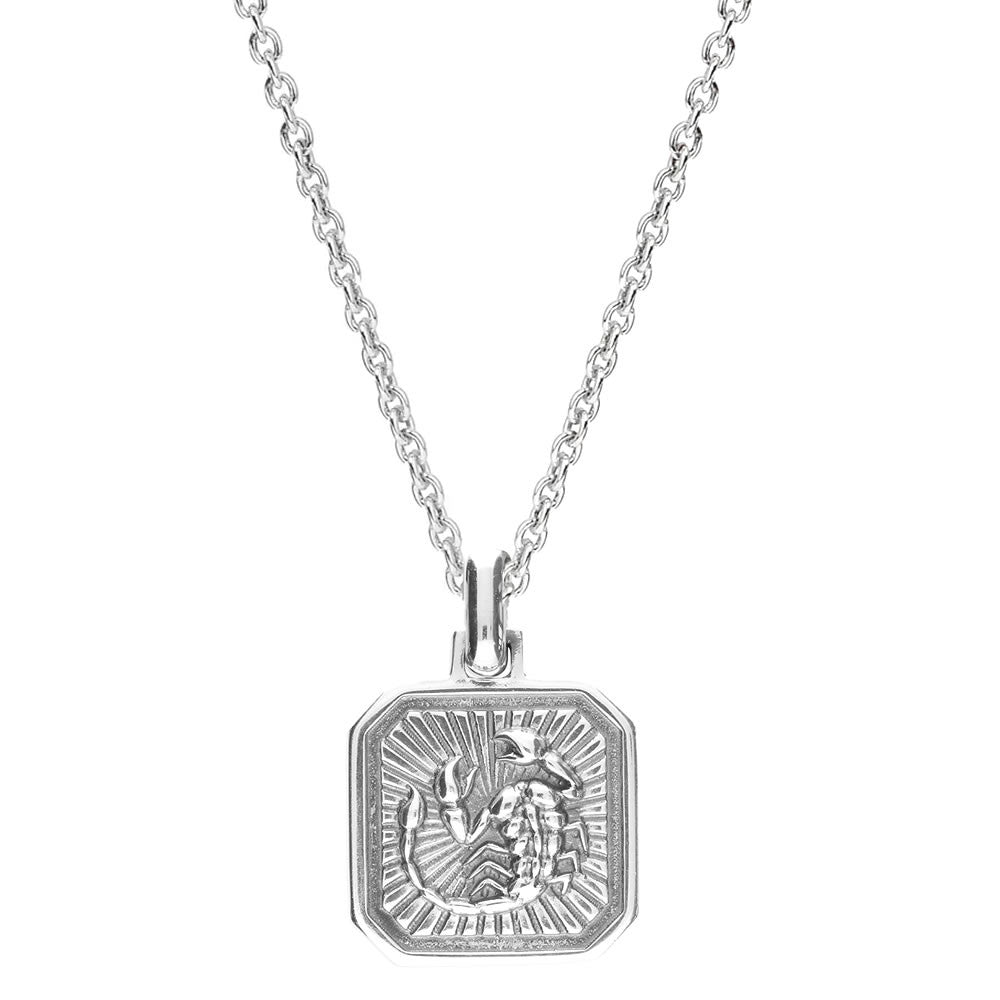 Men's Sterling Silver Scorpio Zodiac Pendant