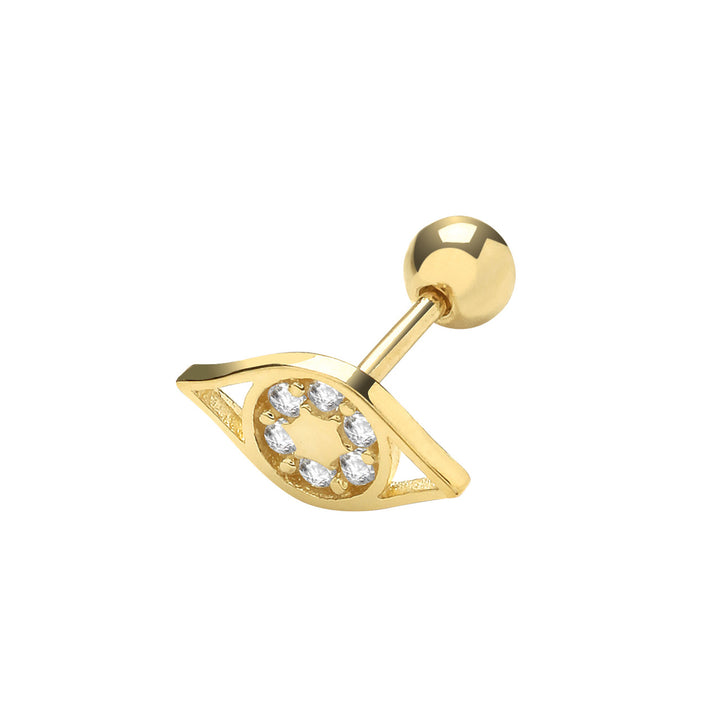 9ct Gold Evil Eye Cartilage Stud Earring