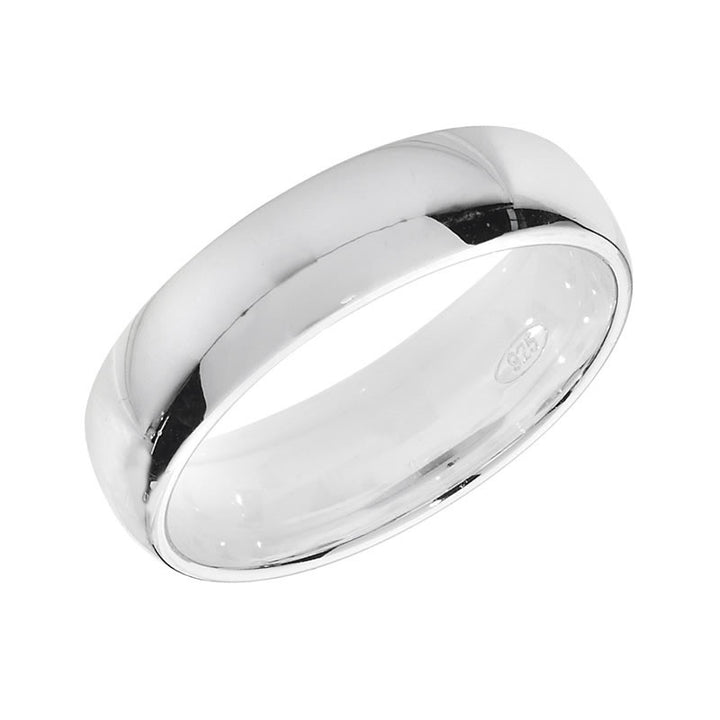 Sterling Silver Wedding Band Ring 5mm