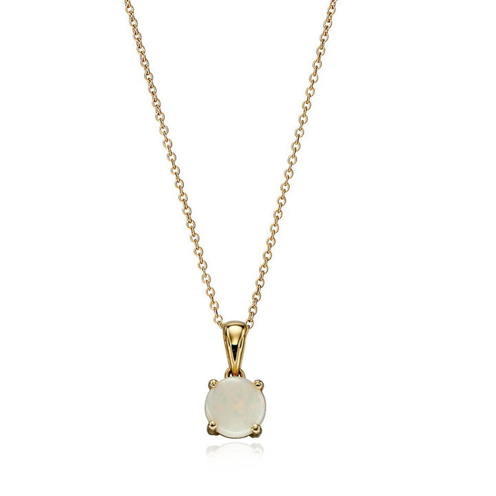 9ct Gold Opal October Birthstone Pendant