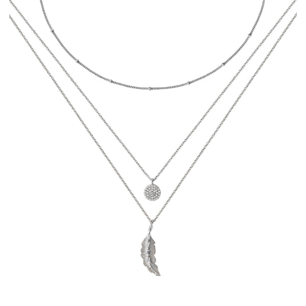 Silver Three Layer Necklace
