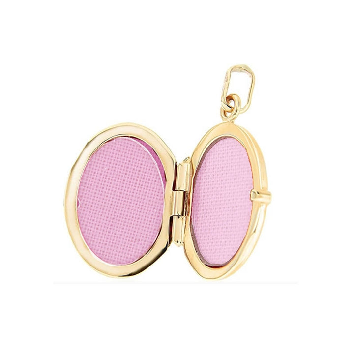 9ct Gold Oval Flower Detail Locket