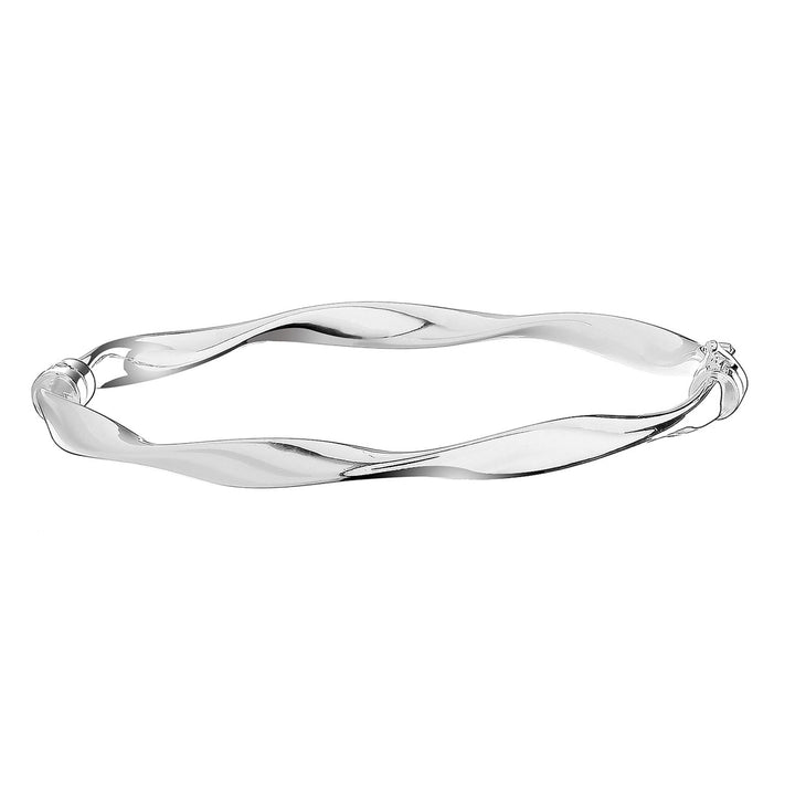Sterling Silver Polished Twist Bangle