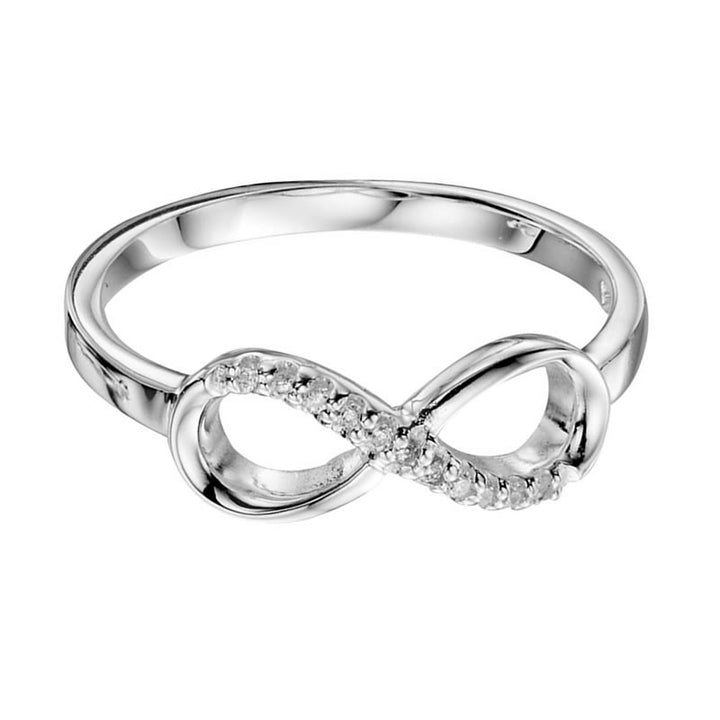 Silver Cubic Zirconia Forever Infinity Ring