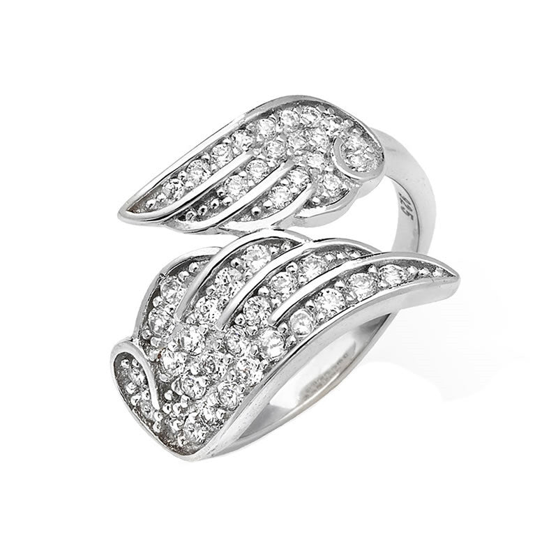 Sterling Silver Angel Wings Ring – Bijou Jewellery