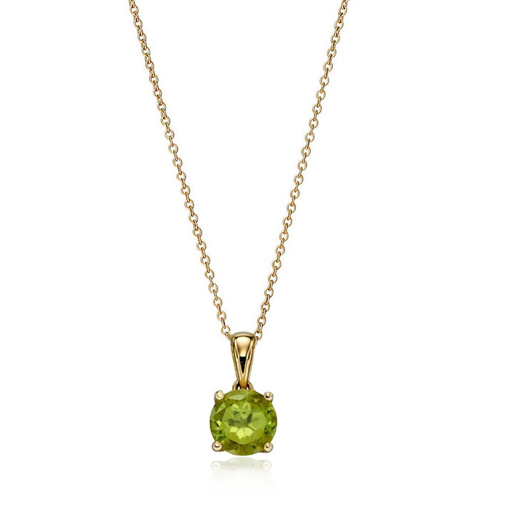 9ct Gold Peridot August Birthstone Pendant