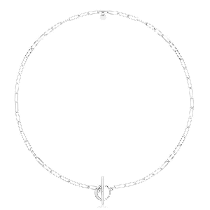 Sterling Silver Paperclip TBar Chain