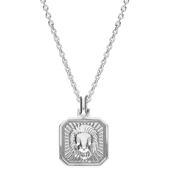 Men's Sterling Silver Leo Zodiac Pendant