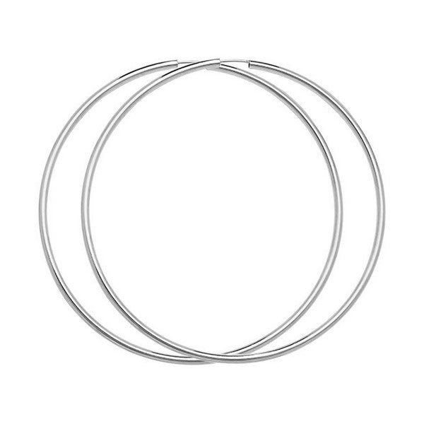 Sterling Silver Large Sleeper Hoop Earrings 70mm