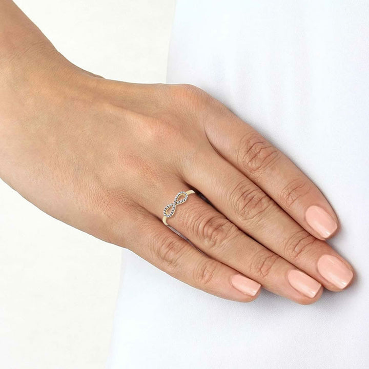9ct Gold Cubic Zirconia Forever Infinity Ring