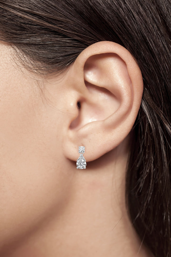 Sterling Silver Cubic Zirconia Drop Earrings