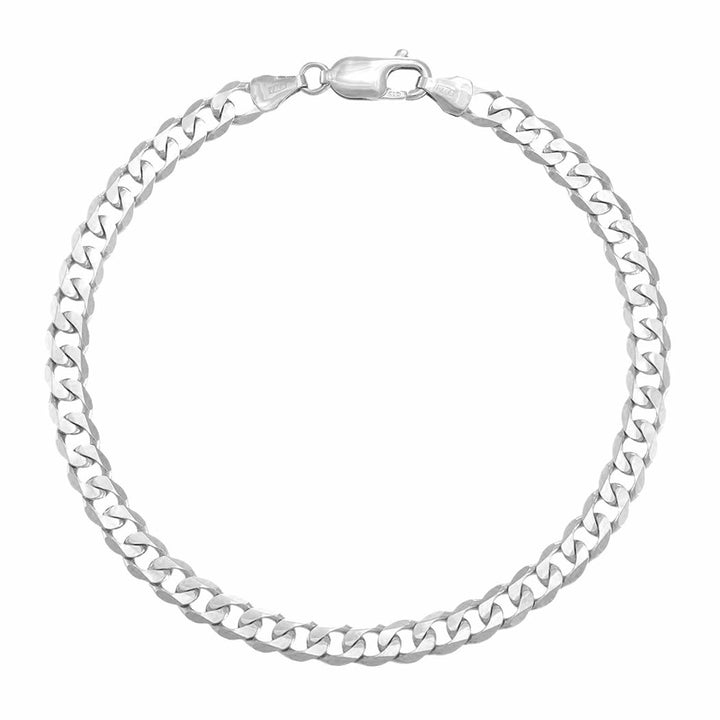 Men's Solid Sterling Silver Curb Bracelet 6mm