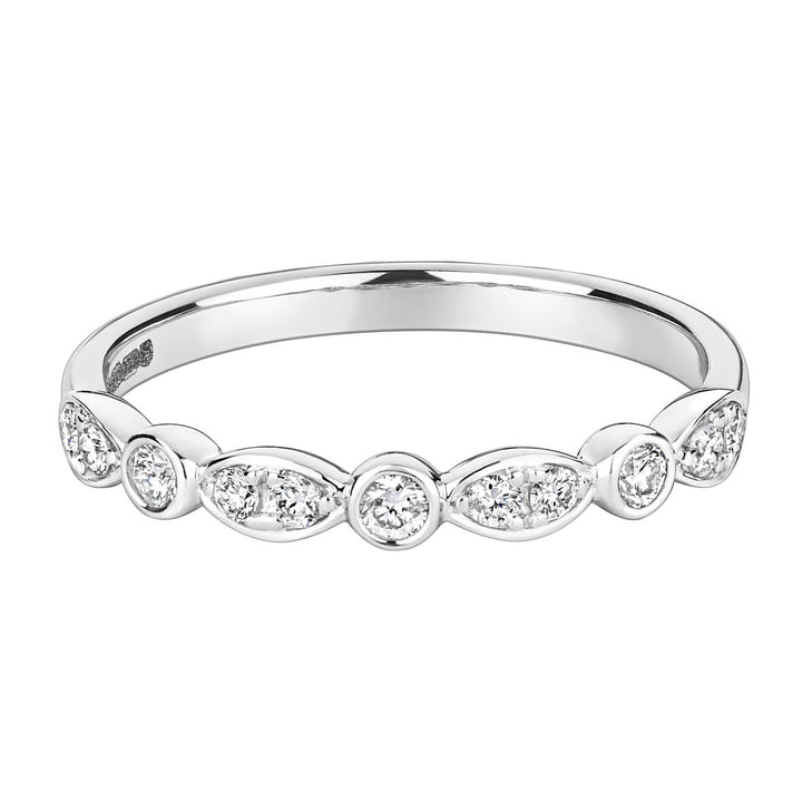 18ct White Gold Diamond Shaped Eternity Ring