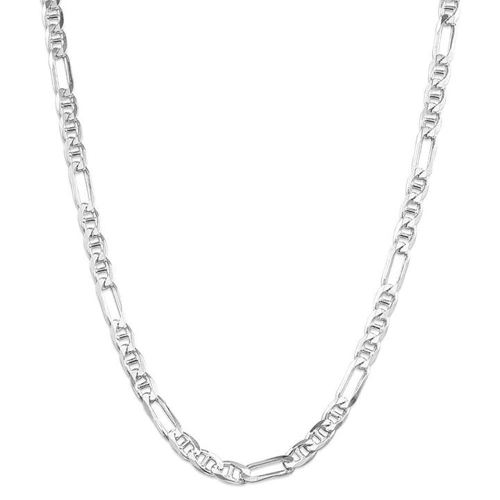 Men's Sterling Silver Figaro Rambo Link Chain