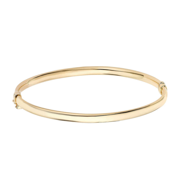 9ct Gold Plain Hinged Bangle