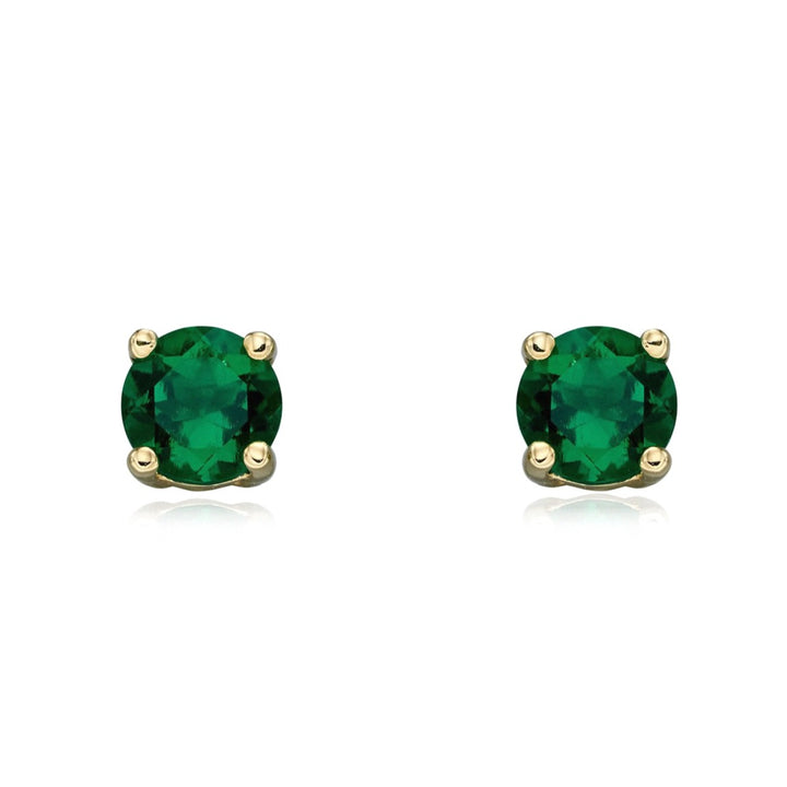 9ct Gold May Birthstone Stud Earrings