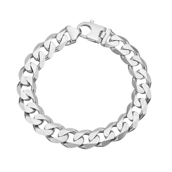 Men's Solid Silver Heavy Curb Bracelet