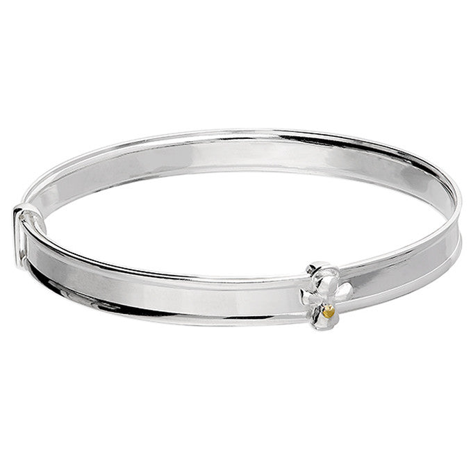 Silver Guardian Angel Baby Bangle