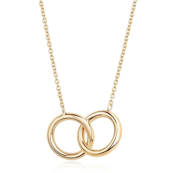 9ct Gold Linked Rings Necklace