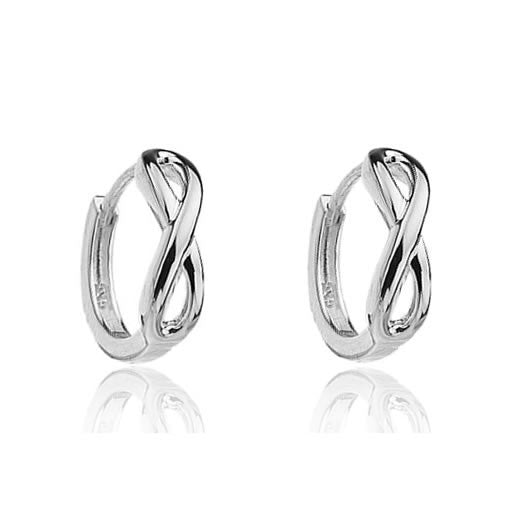 Sterling Silver Infinity Hoop Earrings