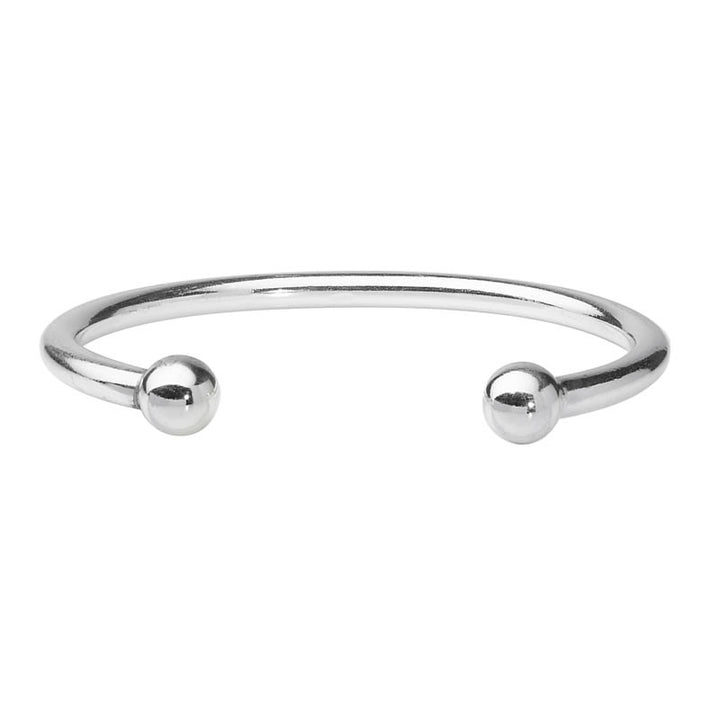 Men's Sterling Silver Solid Torque Bangle 1oz