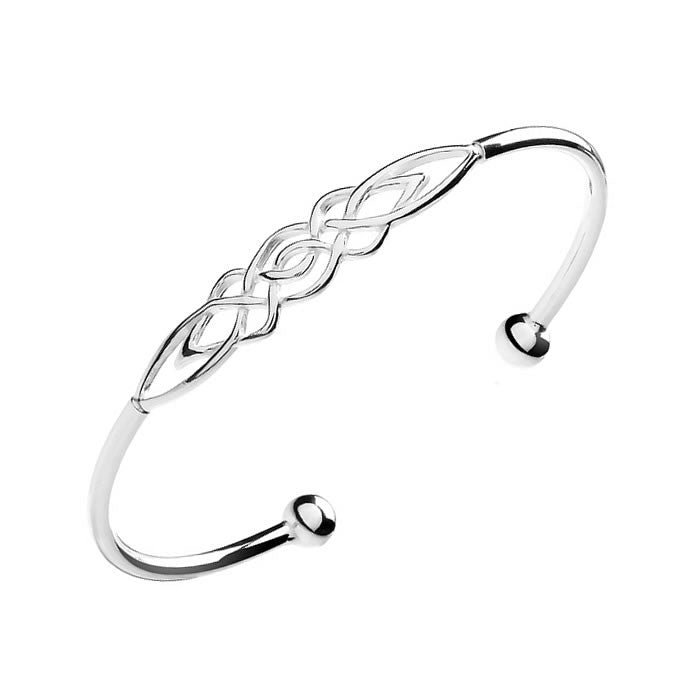 Sterling Silver Celtic Torque Bangle