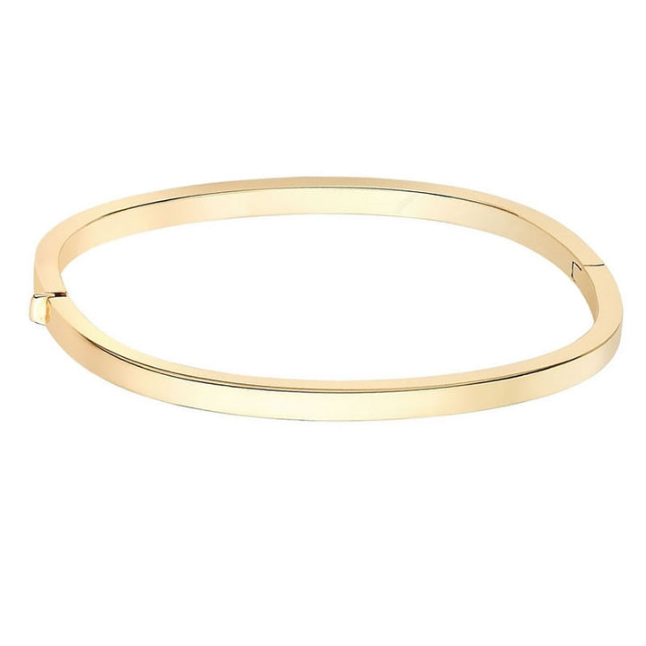 9ct Yellow Gold Squared Rectangular Bangle