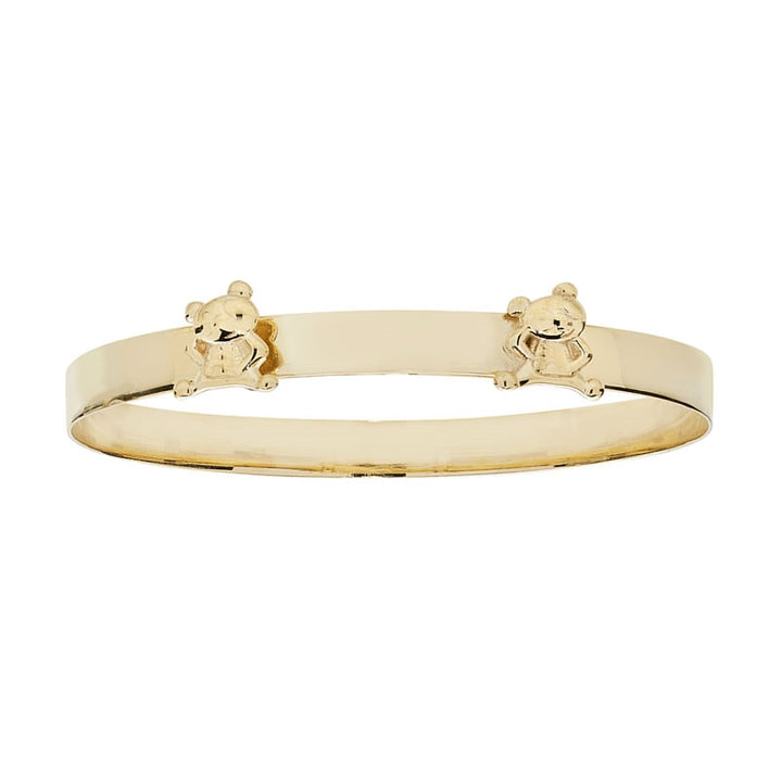 9ct Gold Personalised Teddy Baby Bangle