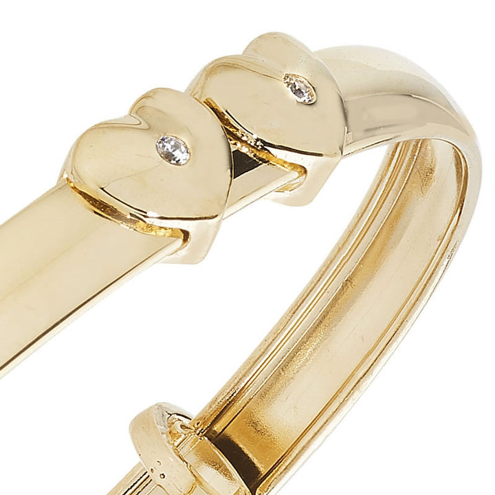 9ct Gold Personalised Heart Baby Bangle