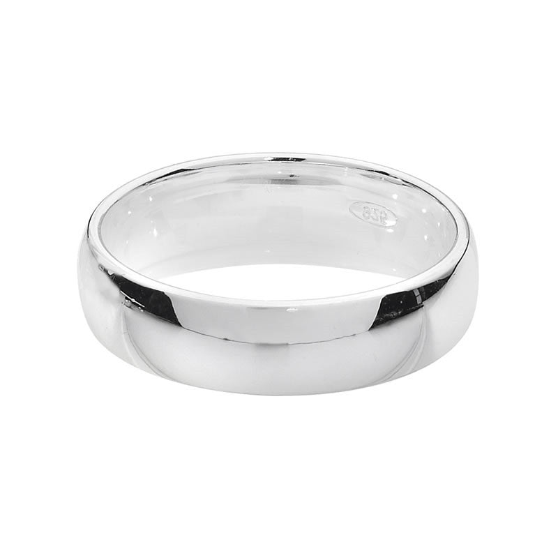 Sterling Silver Wedding Band Ring 5mm
