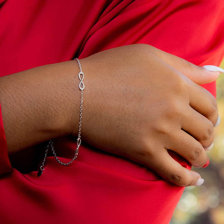 Sterling Silver Infinity Link Bracelet