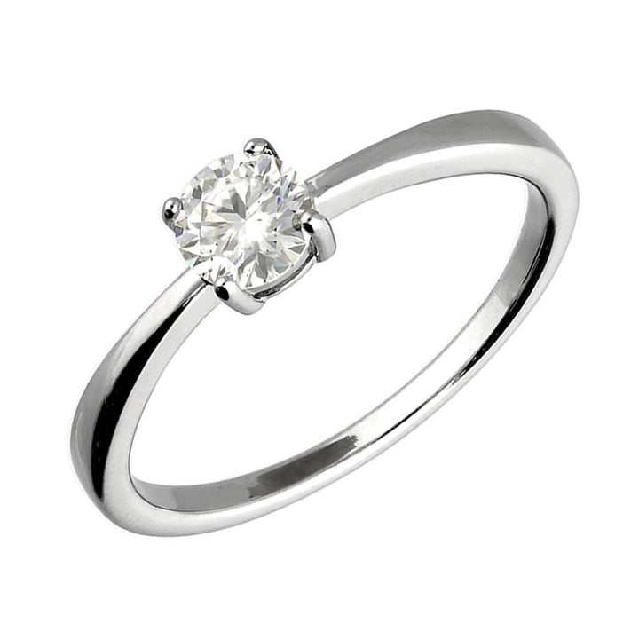 Sterling Silver 0.5ct Moissanite Solitaire Ring