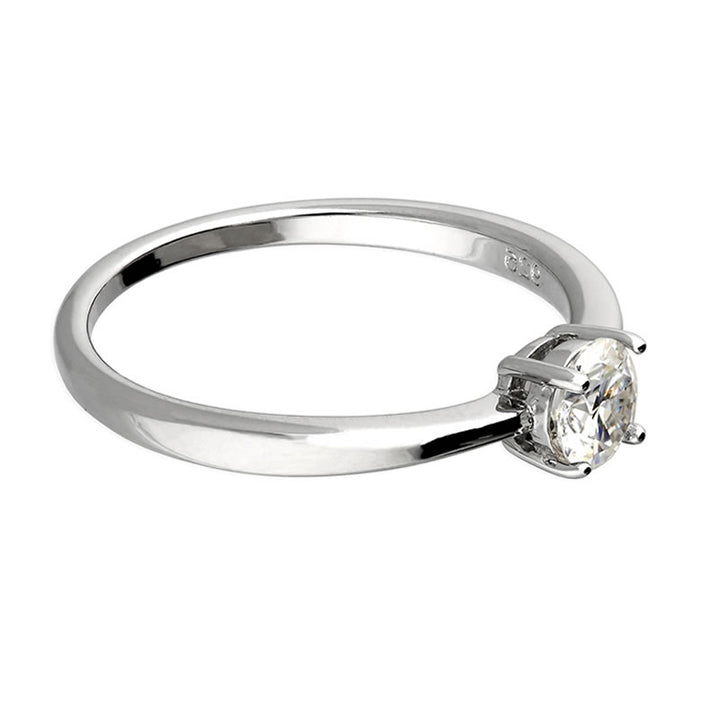 Sterling Silver 0.5ct Moissanite Solitaire Ring