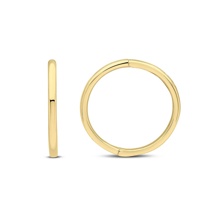 9ct Gold Solid Hinged Clicker Hoops 15mm