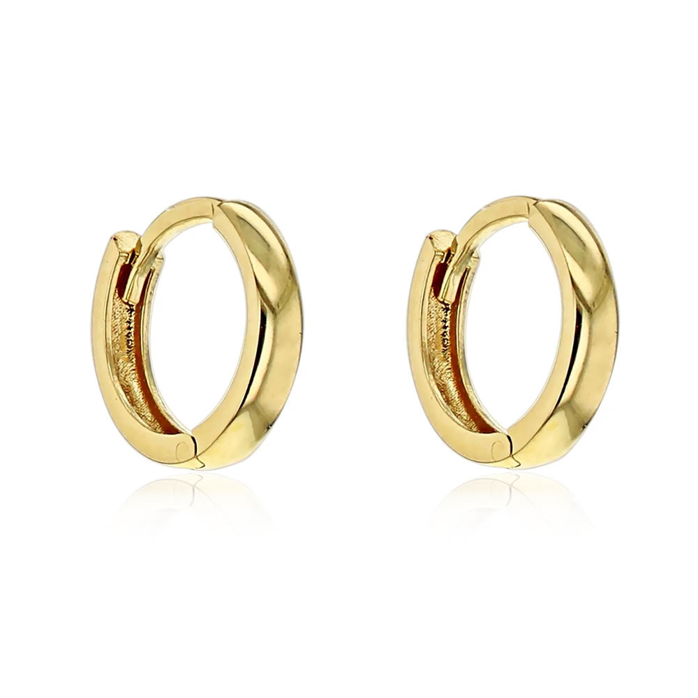 9ct Gold Small Hinged Hoop Earrings