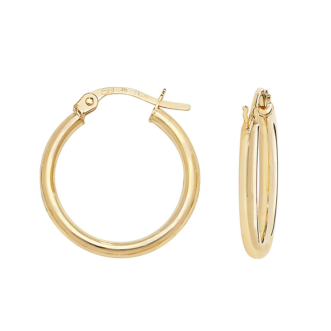 9ct Gold Classic Hoop Earrings 18mm