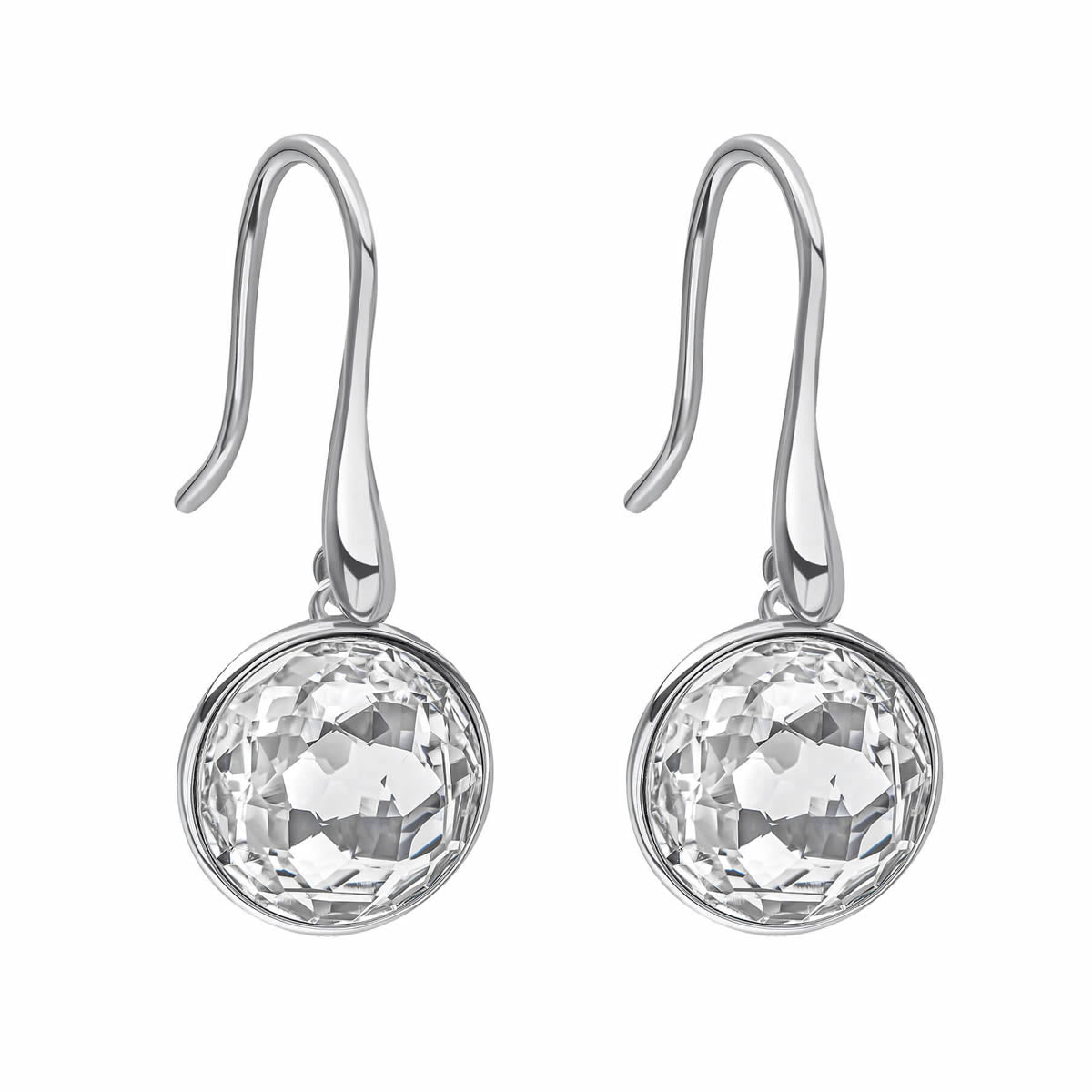 Silver crystal hot sale drop earrings