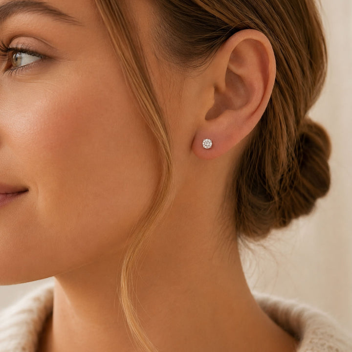 18ct White Gold 1.00ct Lab Diamond Stud Earrings