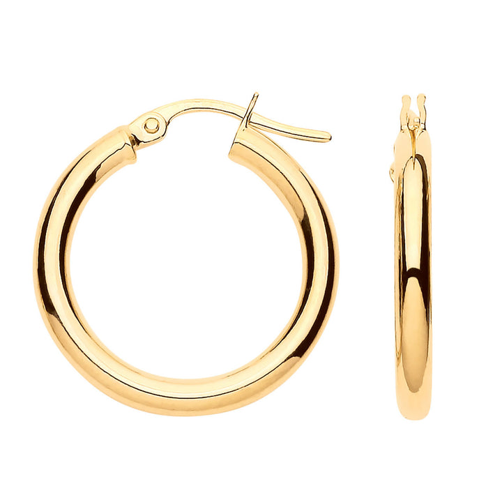 9ct Gold Classic Hoop Earrings 20mm