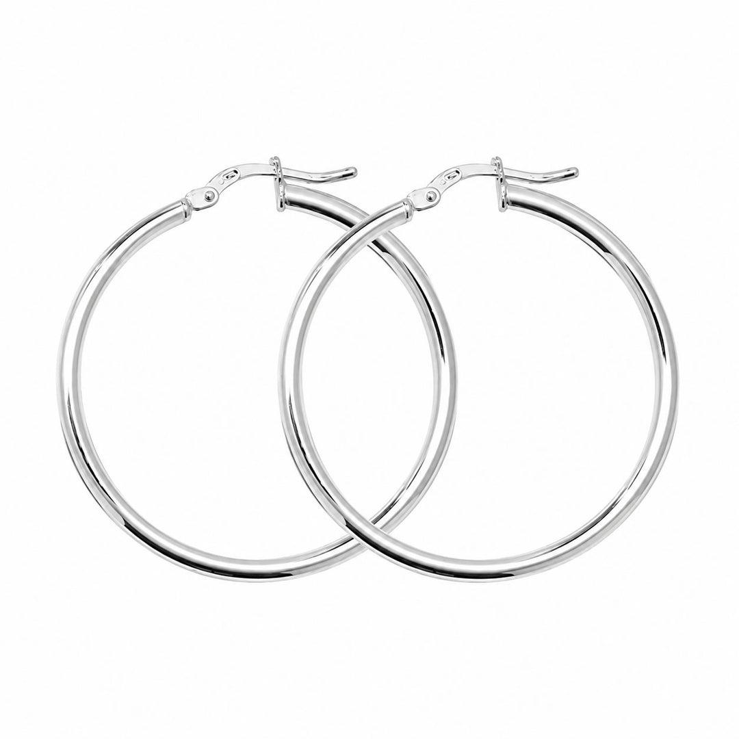 Sterling Silver Hoop Earrings 30mm