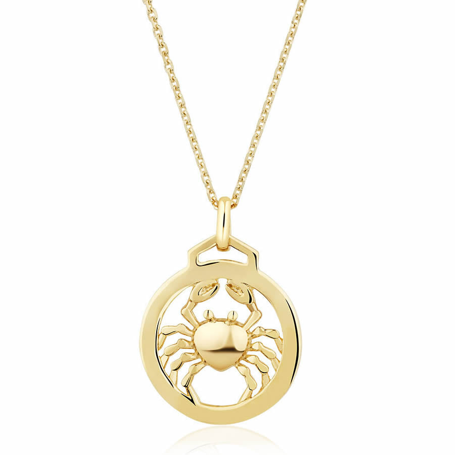 9ct Gold Cancer Zodiac Pendant