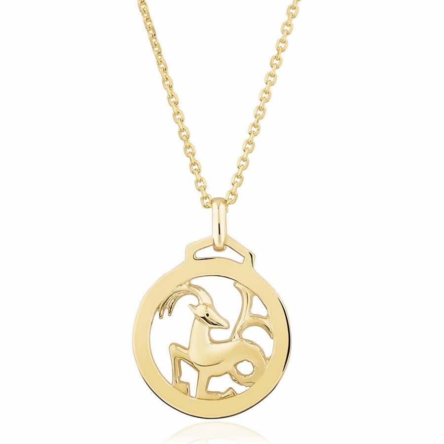 9ct Gold Capricorn Zodiac Pendant