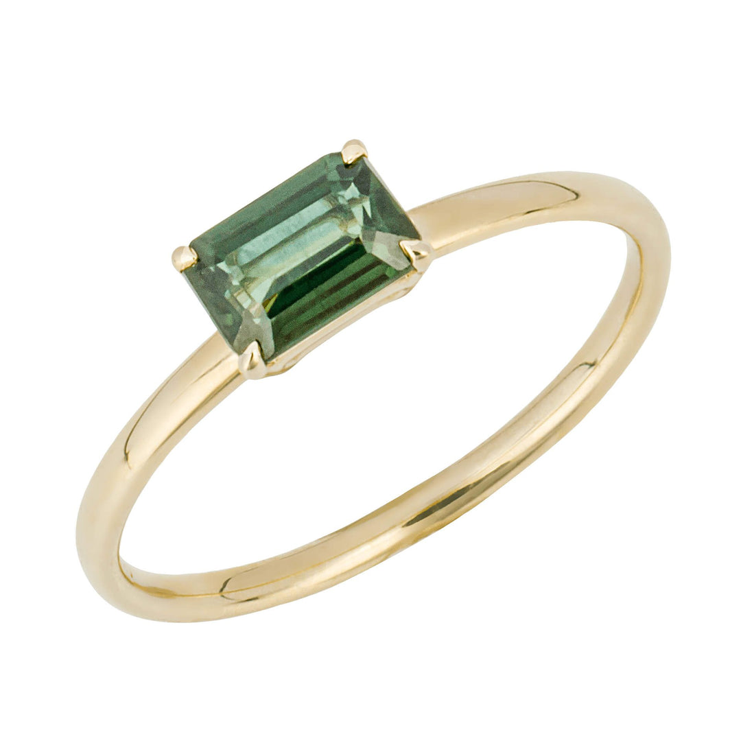 9ct Gold Green Sapphire Ring