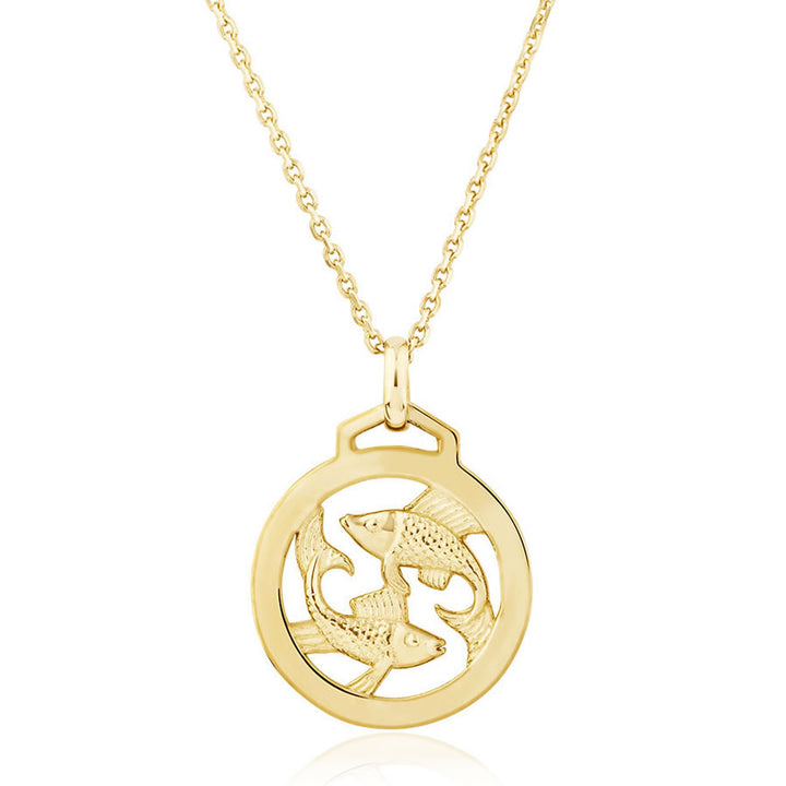 9ct Gold Pisces Zodiac Pendant