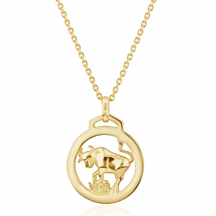 9ct Gold Taurus Zodiac Pendant