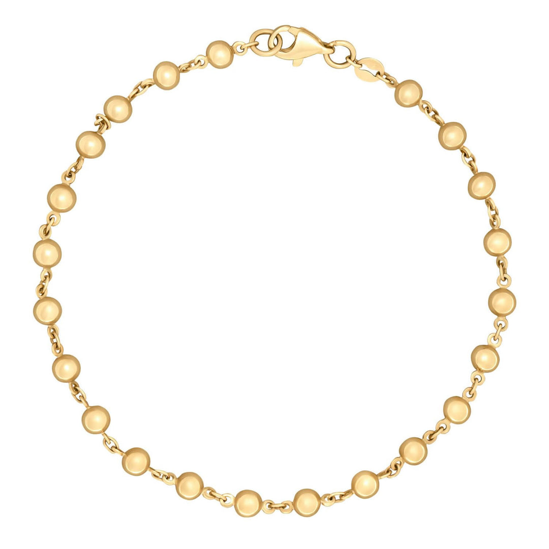 9ct Gold Bead Chain Bracelet