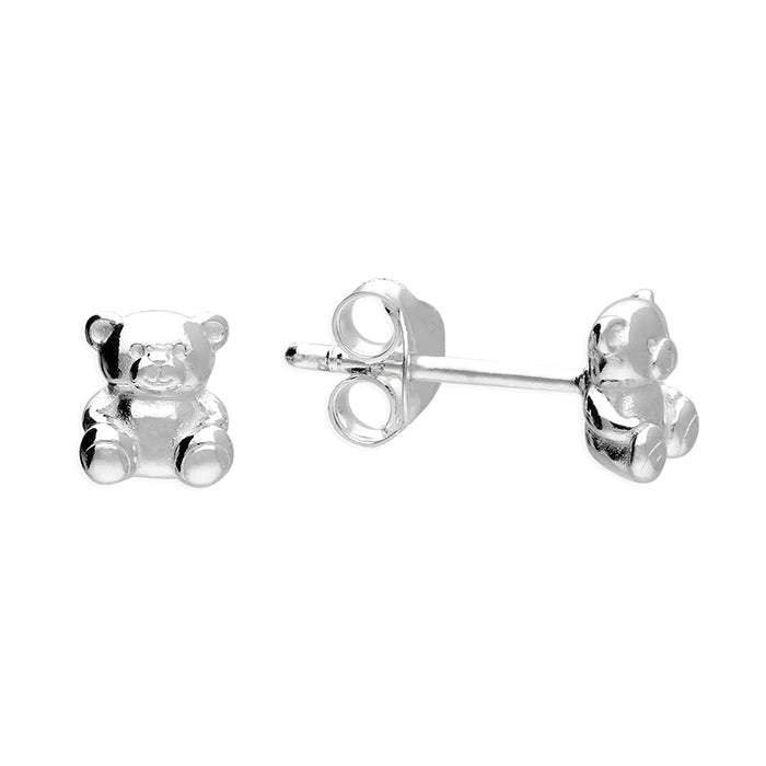 Children's Sterling Silver Bear Earrings