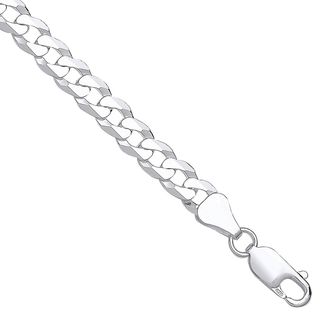 Men's Silver Curb Chain Necklace 9mm