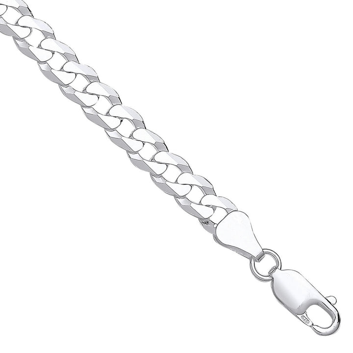 Men's Silver Curb Chain Necklace 9mm