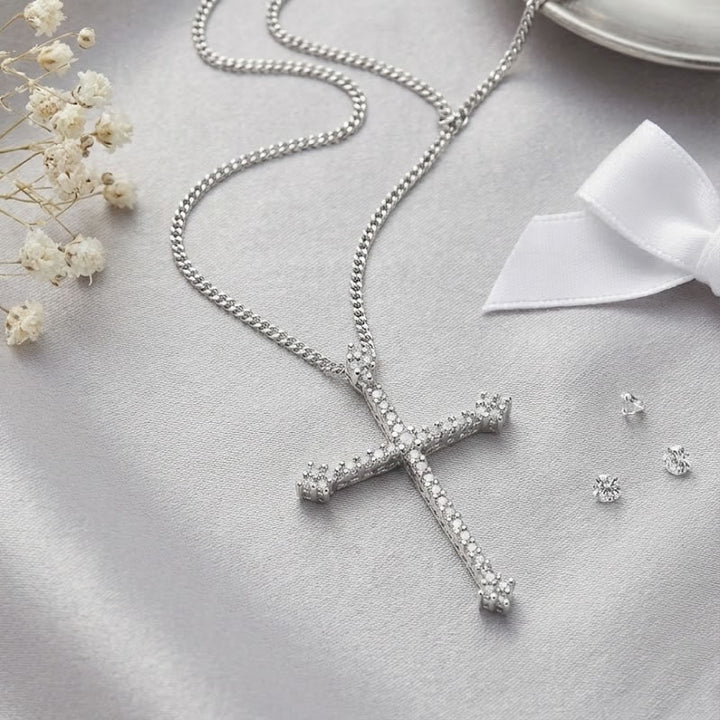 Sterling Silver Fancy Cross Pendant